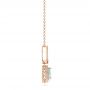 18k Rose Gold 18k Rose Gold Aquamarine And Diamond Pendant - Side View -  103894 - Thumbnail