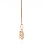 14k Rose Gold 14k Rose Gold Aquamarine And Diamond Pendant - Side View -  105443 - Thumbnail