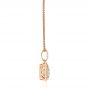 18k Rose Gold 18k Rose Gold Aquamarine And Diamond Pendant - Side View -  105443 - Thumbnail