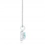  Platinum Platinum Aquamarine And Diamond Pendant - Side View -  103772 - Thumbnail