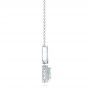 18k White Gold 18k White Gold Aquamarine And Diamond Pendant - Side View -  103894 - Thumbnail