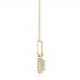 18k Yellow Gold 18k Yellow Gold Aquamarine And Diamond Pendant - Side View -  103894 - Thumbnail