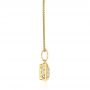 14k Yellow Gold 14k Yellow Gold Aquamarine And Diamond Pendant - Side View -  105443 - Thumbnail