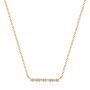 14k Yellow Gold Baguette Diamond Bar Necklace - Three-Quarter View -  106200 - Thumbnail