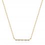 14k Yellow Gold Baguette Diamond Bar Necklace - Three-Quarter View -  106200 - Thumbnail