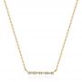 18k Yellow Gold 18k Yellow Gold Baguette Diamond Bar Necklace - Three-Quarter View -  106200 - Thumbnail