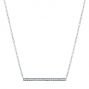 18k White Gold 18k White Gold Bar Diamond Necklace - Three-Quarter View -  105935 - Thumbnail