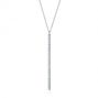  Platinum Platinum Bar Diamond Necklace - Three-Quarter View -  105937 - Thumbnail