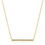 14k Yellow Gold 14k Yellow Gold Bar Diamond Necklace - Three-Quarter View -  105935 - Thumbnail