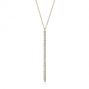 14k Yellow Gold 14k Yellow Gold Bar Diamond Necklace - Three-Quarter View -  105937 - Thumbnail