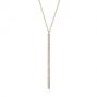 18k Yellow Gold 18k Yellow Gold Bar Diamond Necklace - Three-Quarter View -  105937 - Thumbnail