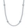  14K Gold Bezel Set Diamond Necklace - Flat View -  968 - Thumbnail