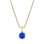 14k Yellow Gold 14k Yellow Gold Blue Sapphire Pendant - Three-Quarter View -  106422 - Thumbnail
