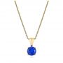 18k Yellow Gold 18k Yellow Gold Blue Sapphire Pendant - Three-Quarter View -  106422 - Thumbnail