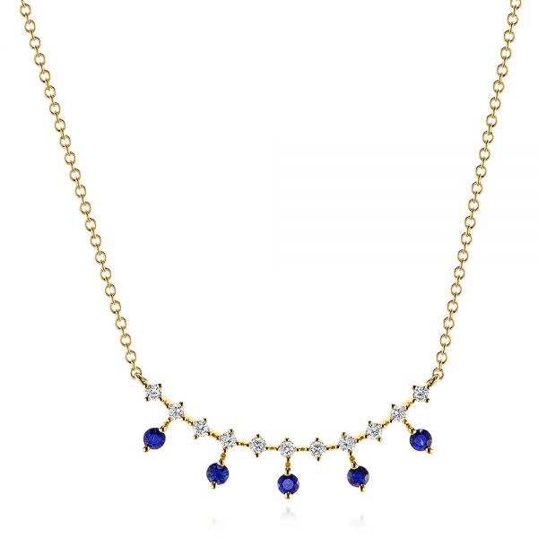 Cornflower Blue Sapphire and Diamond Necklace – San Antonio Jewelry