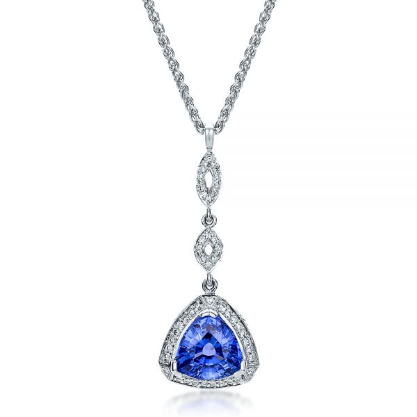 Blue Sapphire and Diamond Pendant - reference design
