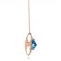 14k Rose Gold 14k Rose Gold Blue Topaz Davinci Pendant - Side View -  101975 - Thumbnail