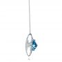  Platinum Platinum Blue Topaz Davinci Pendant - Side View -  101975 - Thumbnail