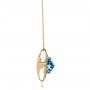 14k Yellow Gold 14k Yellow Gold Blue Topaz Davinci Pendant - Side View -  101975 - Thumbnail