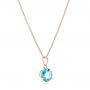 14k Rose Gold 14k Rose Gold Blue Topaz Pendant - Flat View -  102615 - Thumbnail