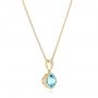 14k Yellow Gold 14k Yellow Gold Blue Topaz Pendant - Flat View -  102611 - Thumbnail