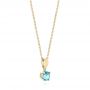14k Yellow Gold 14k Yellow Gold Blue Topaz Pendant - Front View -  103708 - Thumbnail