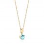 14k Yellow Gold 14k Yellow Gold Blue Topaz Pendant - Front View -  103708 - Thumbnail