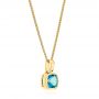 14k Yellow Gold 14k Yellow Gold Blue Topaz Solitaire Pendant - Flat View -  106041 - Thumbnail