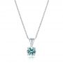  Platinum Blue Zircon Pendant