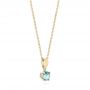 18k Yellow Gold 18k Yellow Gold Blue Zircon Pendant - Front View -  103707 - Thumbnail