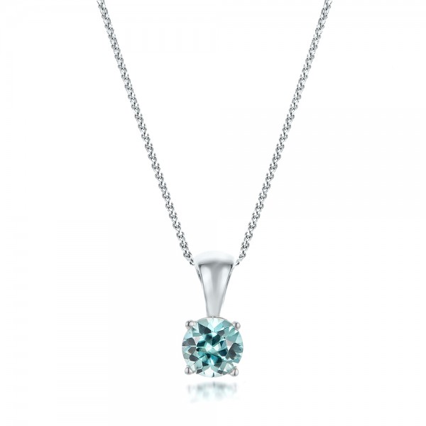 Blue Zircon Pendant 100965 Bellevue Seattle Joseph Jewelry
