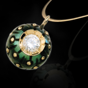 Carved Pearl And Diamond Pendant - Three-Quarter View -  33 - Thumbnail