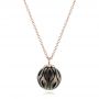 14k Rose Gold Carved Tahitian Pearl Pendant