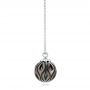  Platinum Platinum Carved Tahitian Pearl Pendant - Side View -  102577 - Thumbnail