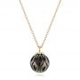 18k Yellow Gold Carved Tahitian Pearl Pendant