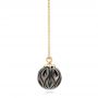 14k Yellow Gold 14k Yellow Gold Carved Tahitian Pearl Pendant - Side View -  102577 - Thumbnail