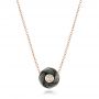 14k Rose Gold Carved Tahitian Pearl And Diamond Pendant