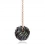 14k Rose Gold 14k Rose Gold Carved Tahitian Pearl And Diamond Pendant - Side View -  100314 - Thumbnail