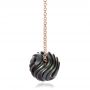 14k Rose Gold 14k Rose Gold Carved Tahitian Pearl And Diamond Pendant - Side View -  100314 - Thumbnail