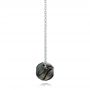  Platinum Platinum Carved Tahitian Pearl And Diamond Pendant - Side View -  101962 - Thumbnail