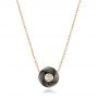 18k Yellow Gold 18k Yellow Gold Carved Tahitian Pearl And Diamond Pendant - Three-Quarter View -  101962 - Thumbnail