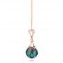 14k Rose Gold 14k Rose Gold Carved Turquoise Tahitian Pearl Pendant - Side View -  102571 - Thumbnail