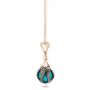 18k Rose Gold 18k Rose Gold Carved Turquoise Tahitian Pearl Pendant - Side View -  102571 - Thumbnail