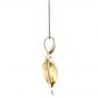 18k Rose Gold 18k Rose Gold Checkerboard Lemon Quartz Pendant - Side View -  101018 - Thumbnail