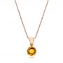 14k Rose Gold Citrine Pendant