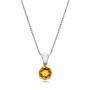 14k White Gold 14k White Gold Citrine Pendant - Three-Quarter View -  100962 - Thumbnail