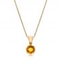 14k Yellow Gold Citrine Pendant - Three-Quarter View -  100962 - Thumbnail