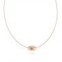 18k Rose Gold 18k Rose Gold Cocoon Slide Diamond Necklace - Three-Quarter View -  105807 - Thumbnail
