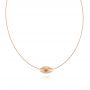 14k Rose Gold 14k Rose Gold Cocoon Slide Diamond Necklace - Three-Quarter View -  105807 - Thumbnail