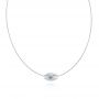 18k White Gold 18k White Gold Cocoon Slide Diamond Necklace - Three-Quarter View -  105807 - Thumbnail